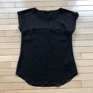 Black cap sleeve blouse